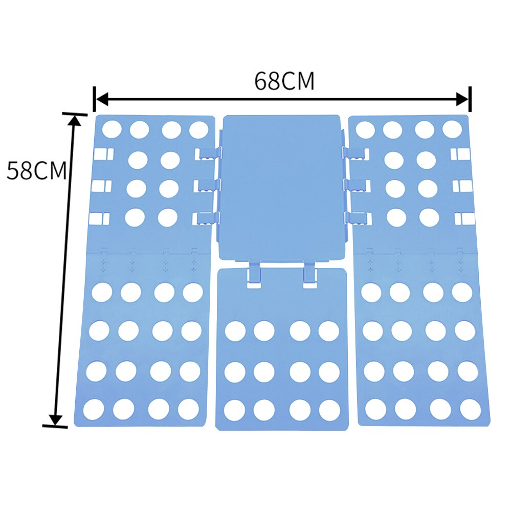 Folding Clothes Holder Organzier Plastic Laundry Foldable Board Finishing Tools Fold Save Time Quick Clothes Holder: Sky Blue