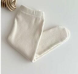 Milancel forår nyfødt babytøj stribet babytights spædbørn drenge bukser baby piger trusser: Hvid / 7-9m