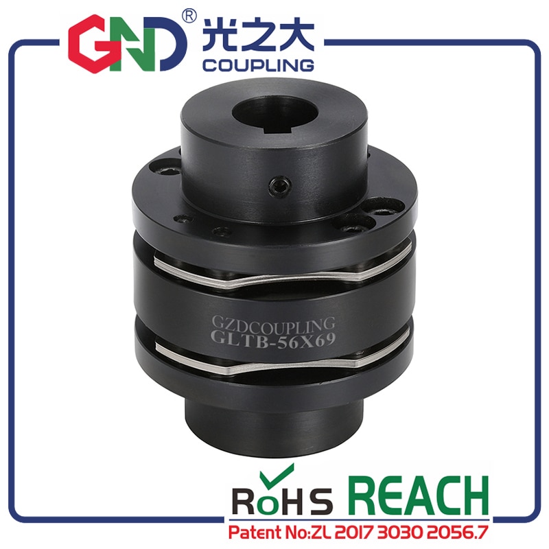 Steel coupling 45# flexible 8 screws double diaphragms zero backlash key nut fit for step motor high rigid coupler