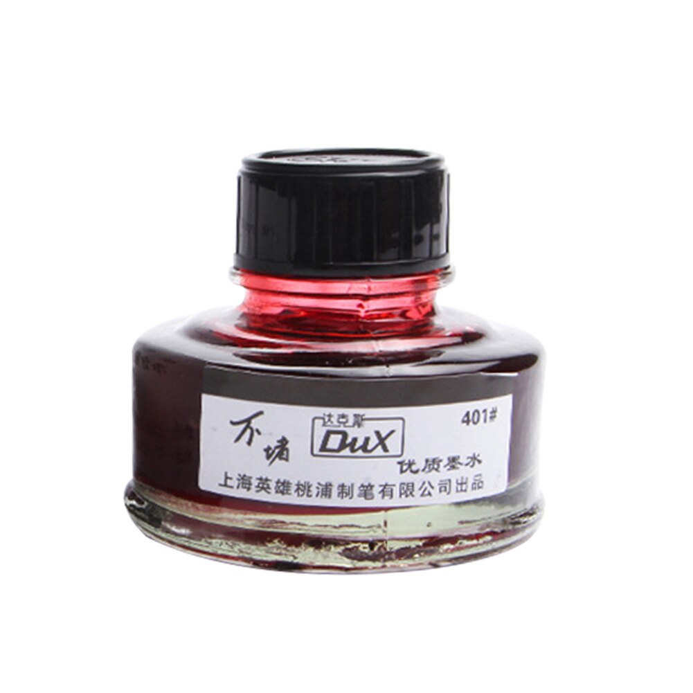 50ML Smooth Writing Fountain Pen Ink Glass Bottle Student School Office Supplies Pen And Ink For Students: Red