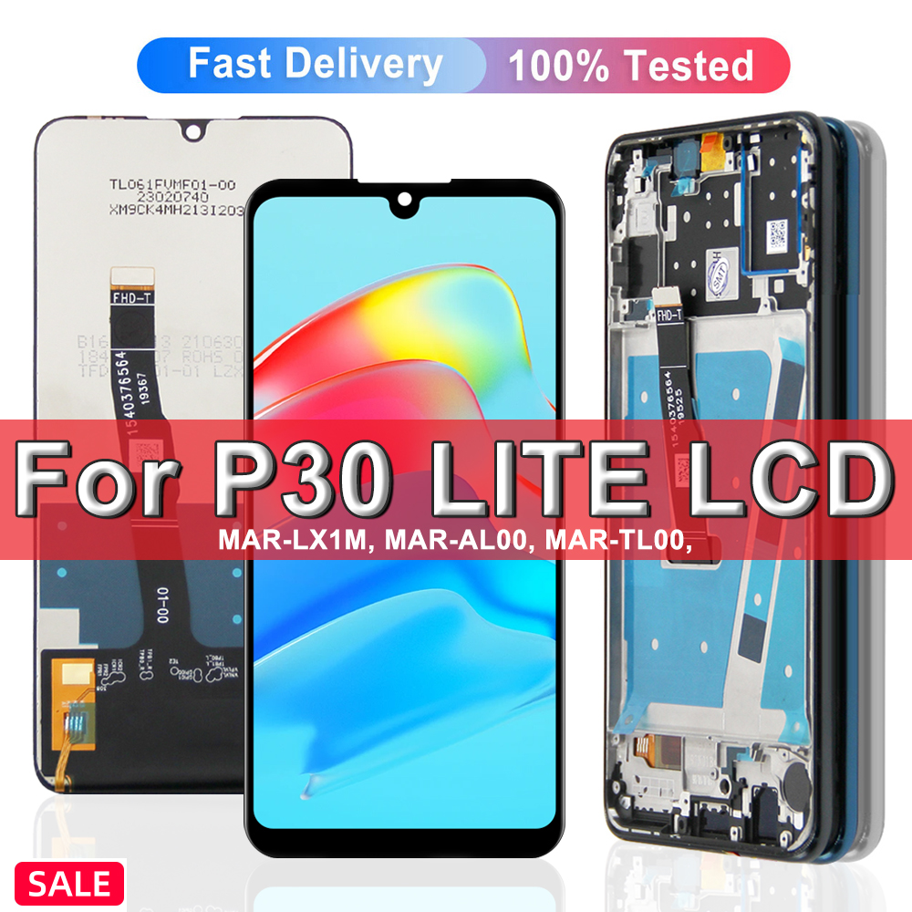 P30 Lite Scherm, Voor Huawei P30 Lite Lcd-Scherm MAR-LX1M Lx2 Al00 Touchscreen Voor Huawei P30 Lite Nova 4e Scherm Vervanging