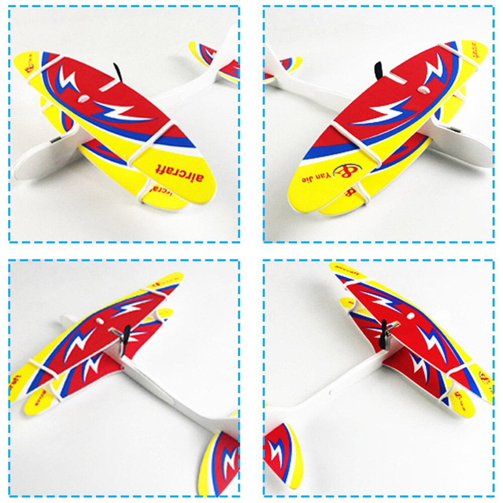 Diy Tweedekker Glider Foam Usb Hand Gooien Fly Vliegtuig Oplaadbare Elektrische Vliegtuigen Model Educatief Speelgoed Voor Kinderen