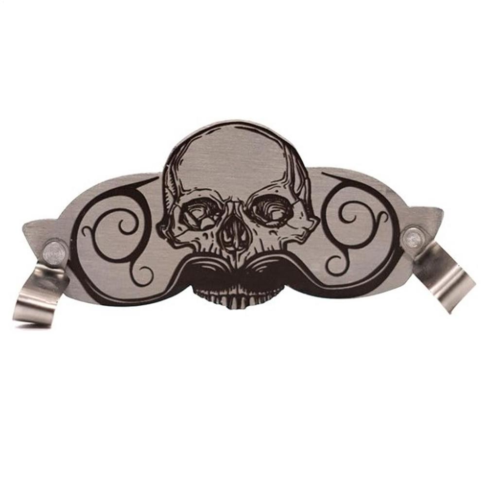 Protège-Moustache en Acier Inoxydable, de Crâne, Décoratif, Innovant, Multifonctionnel, pour Boisson: Default Title