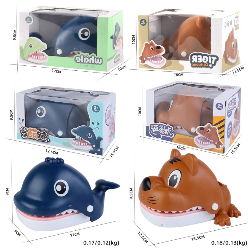 Creatieve Kleine Size Dier Tijger/Walvis Mond Tandarts Bite Finger Game Hand Bijten Speelgoed Novelty Gags Speelgoed Voor kids Play Fun