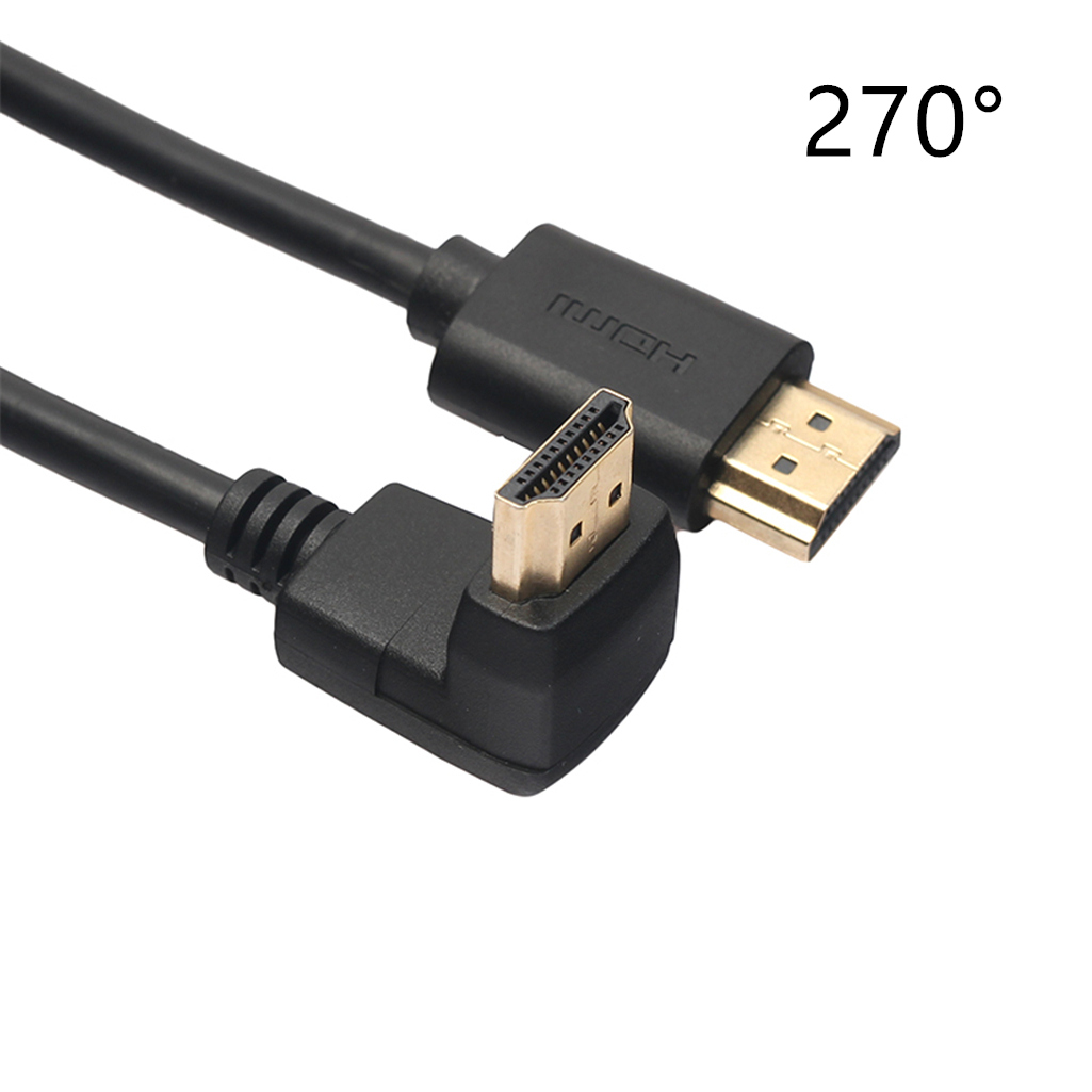REXLIS HDMI Kabel 270/90 Grad Winkel HDMI zu HDMI Kabel 5 m 1,5 m 2 m 3 m HDMI 2,0 kabel 4 K 3D für TV PS3 Projektor Computer Kabel: 270 Degree angle up / 3m