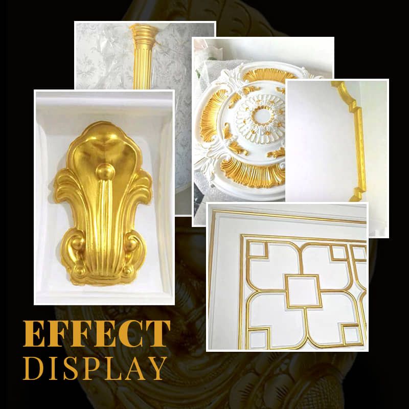 100ML Water-based Glitter Bronzing Paint Golden Acrylic Paint Gold Paint for All Surfaces, Wood, Metal Statue Coloring