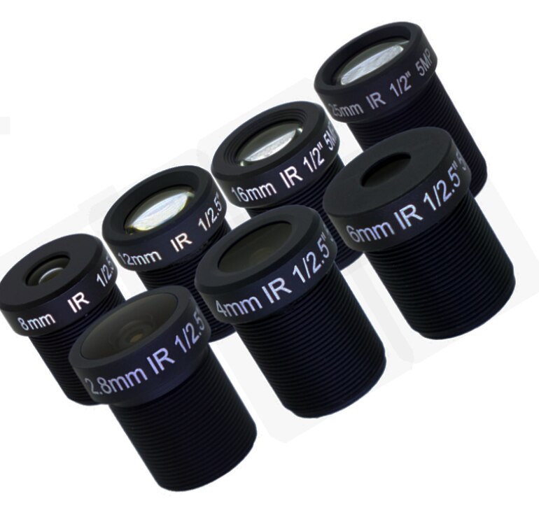 Cctv 8mm- lens ,3.0 megapixel 39 graden, mtv  m12 x 0.5- bevestiging, met ir-cut, infrarood nachtzichtlens voor cctv-beveiligingscamera