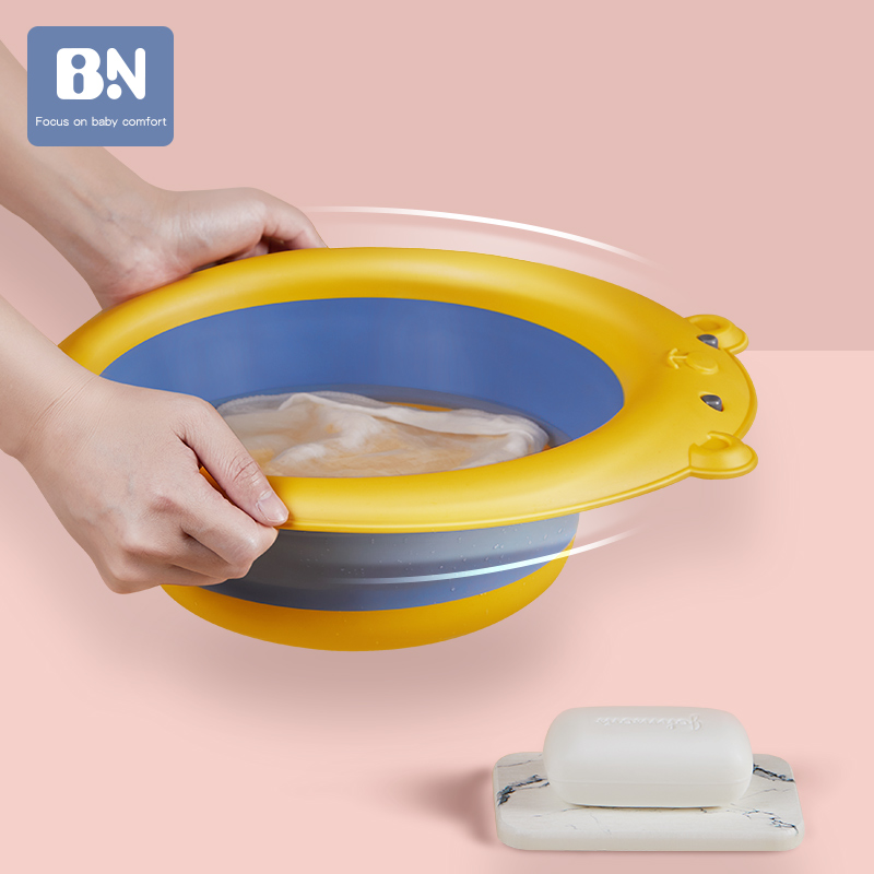 Pliable bébé baignoire bassin pliant Silicone baignoire Portable enfants lavage visage pieds baignoires pliable épaissir lavabo