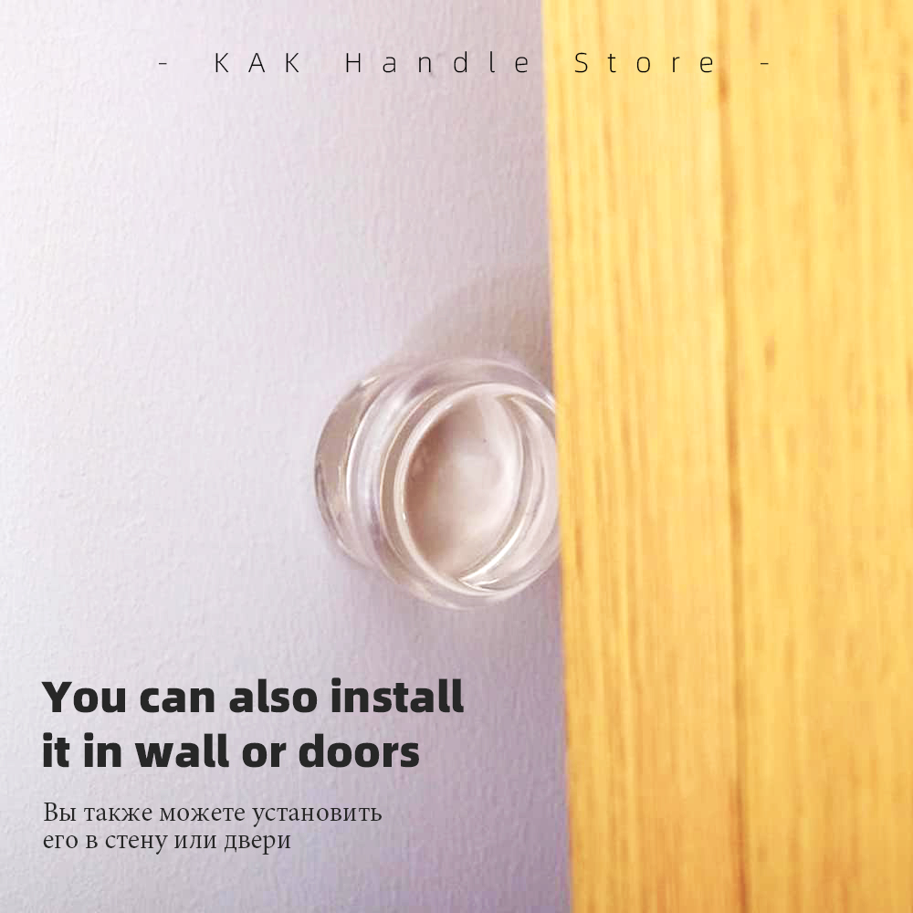 KAK 2 stks Siliconen Deurstopper Non-Punch Anti-collision Muurbescherming Deur Buffer Zelfklevende Vloer gemonteerde Deur Stop Guard