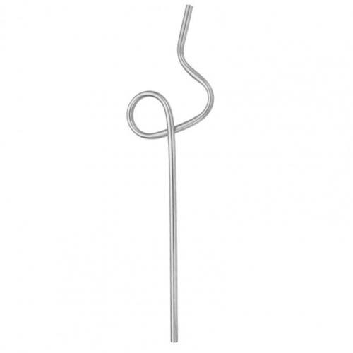 Drinking Straw Food Grade Rust-proof Stainless Steel Unique Shaped Polishing Surface Eco-friendly Metal Coffee Straws for Home: Primary Color