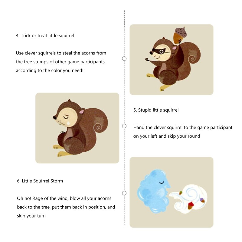 Squirrel Picking Acorn Game Color Classification Multiplayer Game Puzzle Fun Toy R7RB
