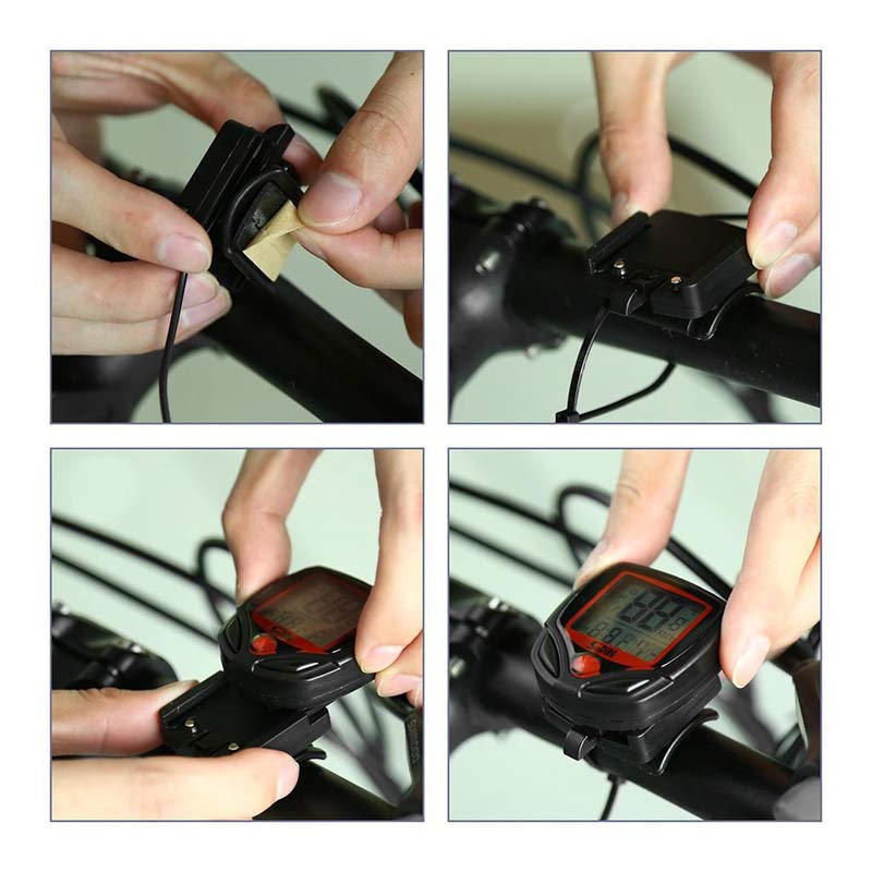 Sahoo Bicycle Riding Code Table Waterproof Cycling Bike Computer Console LCD Display Screen Computer Speedometer Stopwatch