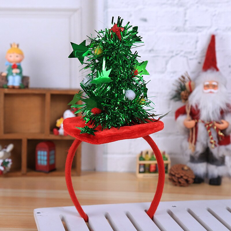 Productos de Navidad, diadema navideña, sombrero de Navidad, diadema de cinco estrellas, accesorios para fiestas y días de Navidad