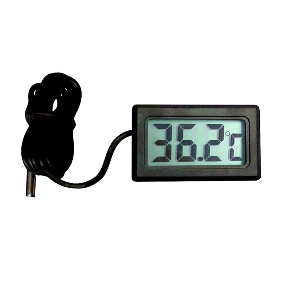 Huishouden Zwart Mini Ingebouwde Probe Lcd-scherm Elektrische Dierbenodigdheden Draagbare Reptiel Voeden Digitale Thermometer