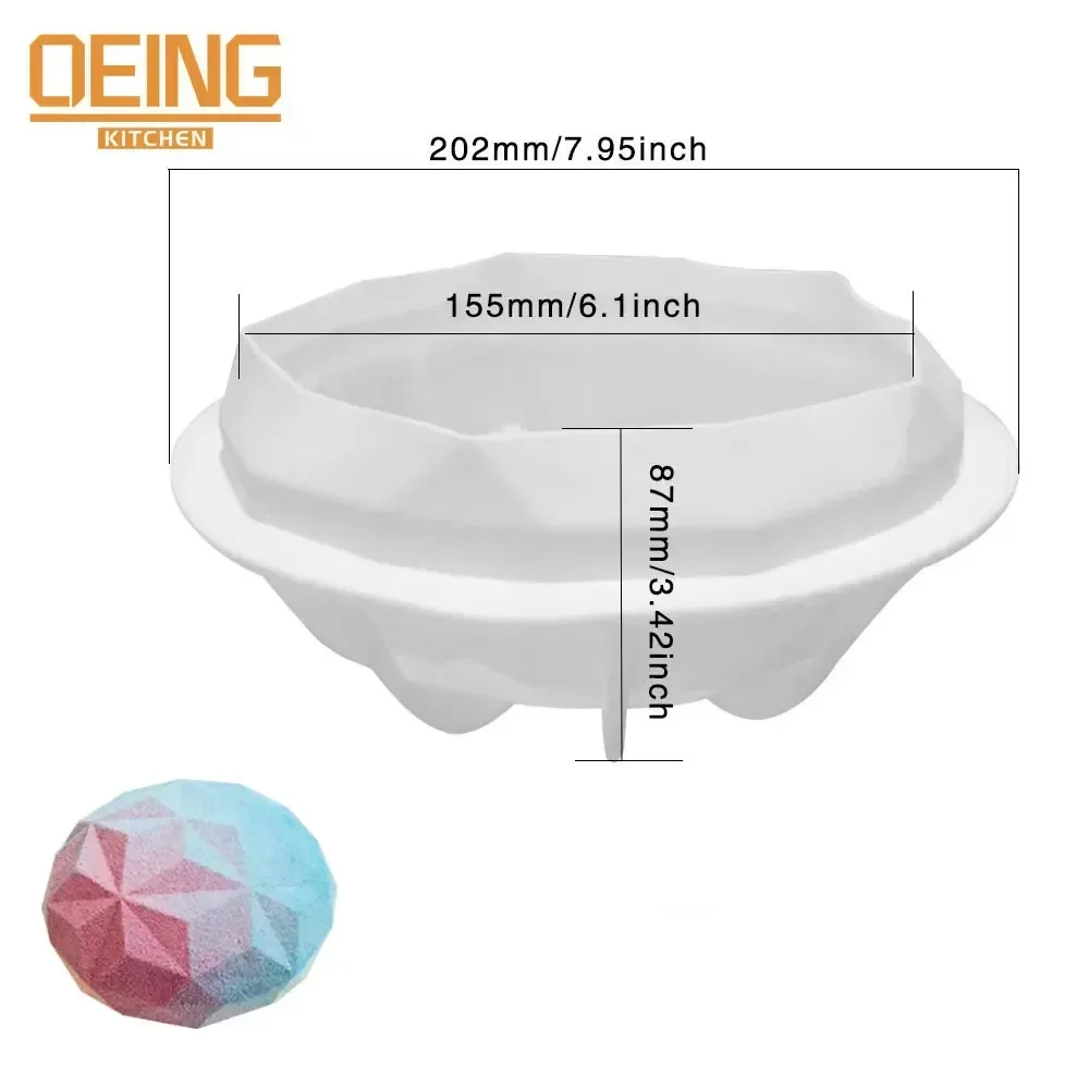 Molde de silicona para pastel en forma de cubo, molde de silicona para Mousse DIY, herramienta para pan y magdalenas para hornear, pastelería, postre, pastel, plantilla para hornear: Gris oscuro