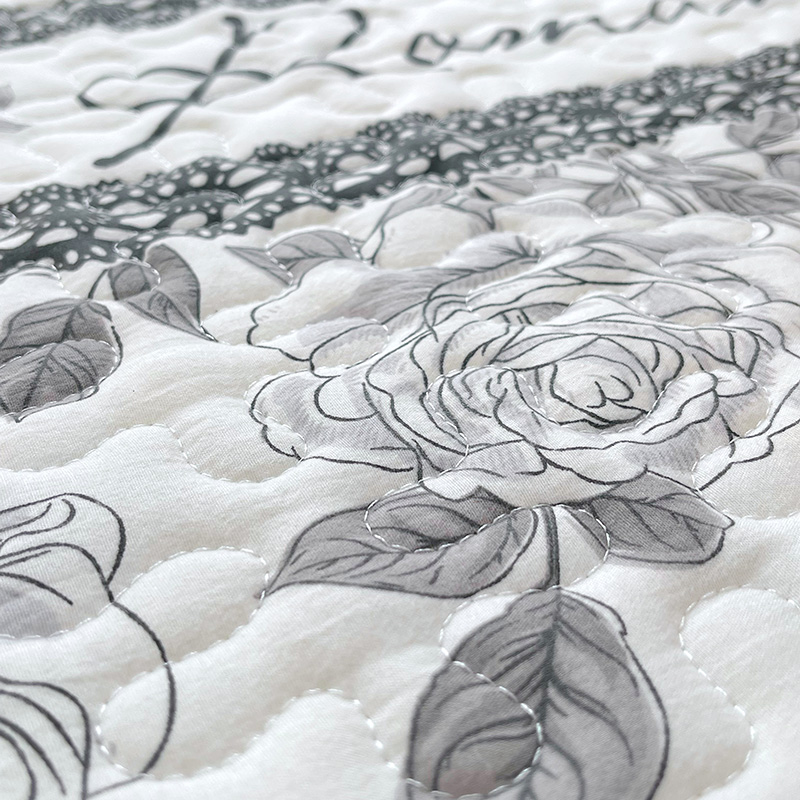 1pc Gewatteerde Sprei voor Bedden Dikke Deken met Kant Single/Queen/Kingsize Bloem Gedrukt Gewatteerde Bed cover Zachte Spreien