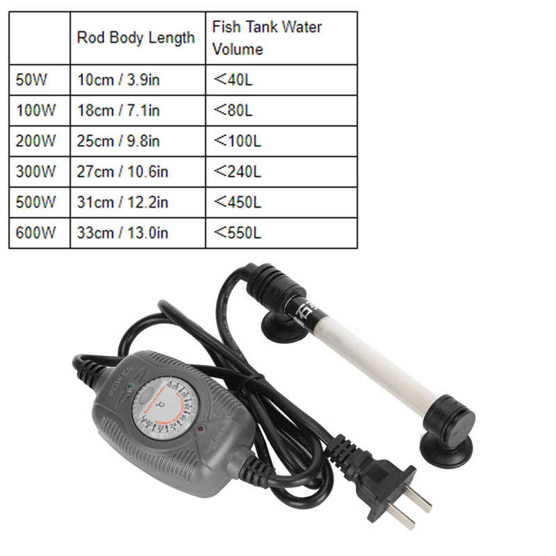 aquarium temperature control product adjustable heating rods Aquarium Heater Fish Tank Quartz Heating Rod with External