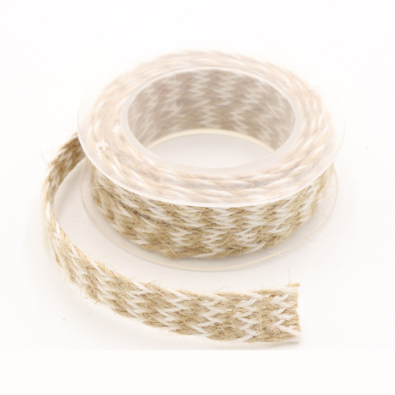 Ruban corde en dentelle et toile de Jute 2 Yards | Ruban bricolage pour Bouquet emballage artisanat décoration Scrapbooking, cordes tressées en lin, Jute
