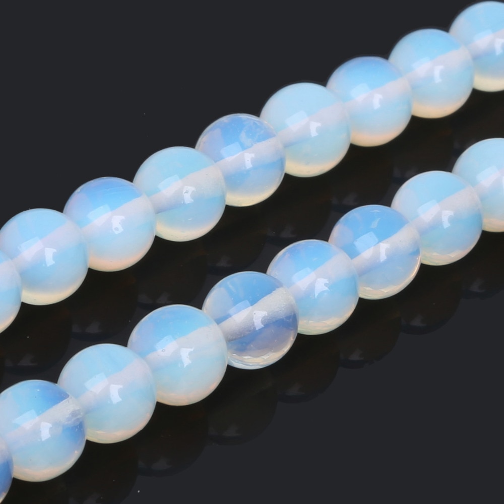 Diy rund månsten naturstenspärlor smycken tillbehör för halsband/armband 4mm 6mm 8mm 10mm