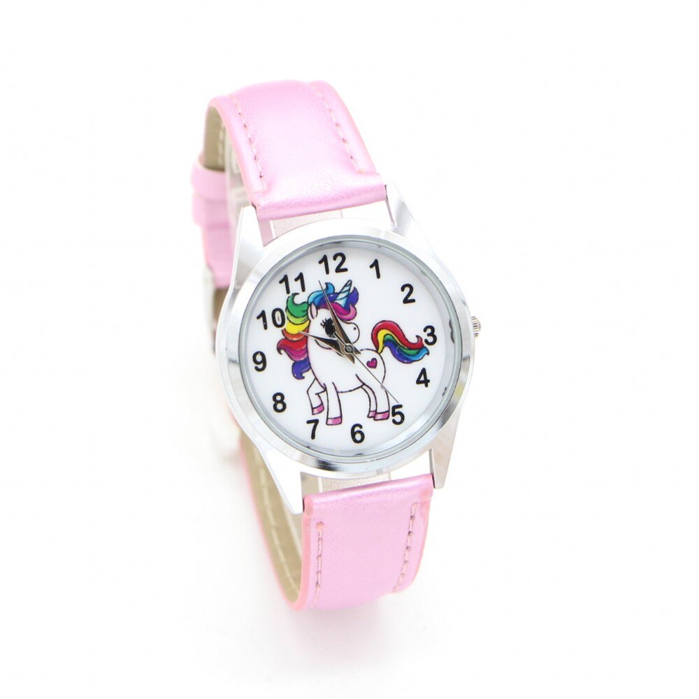 unicorn desgin barn tegneserie klokker kvarts barn gele gutt jente studenter armbandsur relogio kol saati klokke grandado nor