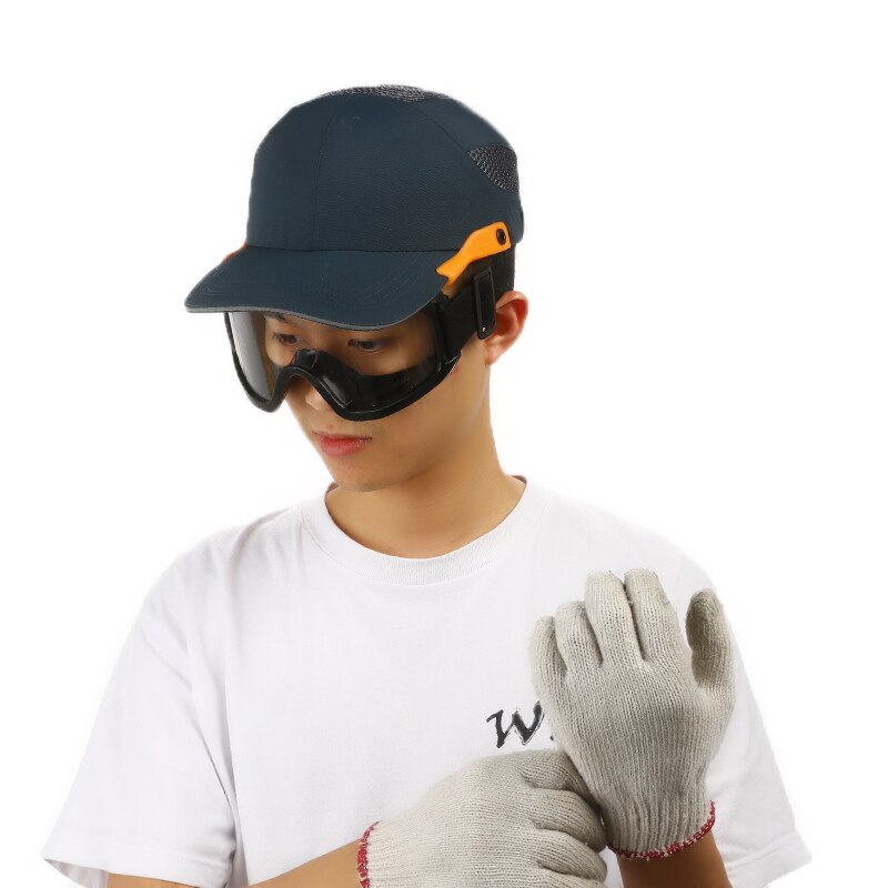 Kask bezpieczeństwa z odblaskowymi paskami lekki i oddychający kask kask kask miejsce budowy kapelusz czarny