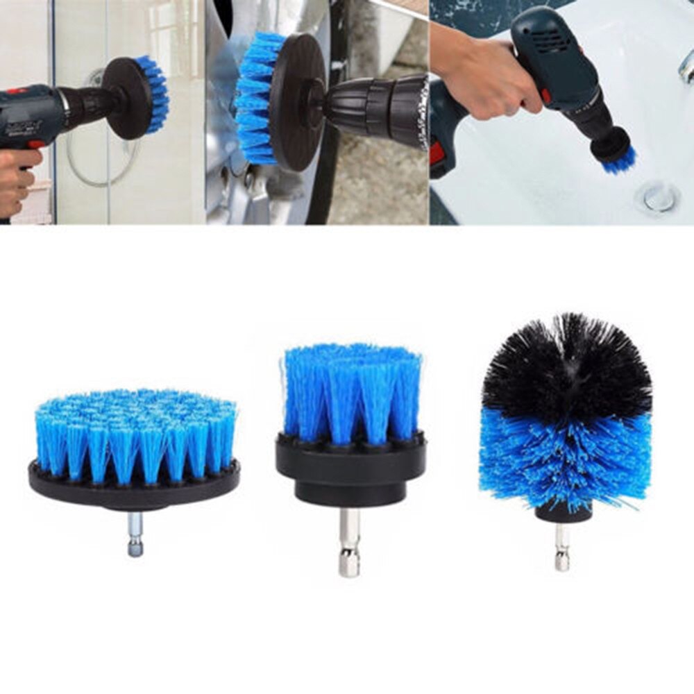 Electric drill brush Set Bathroom Surfaces Tub, Shower, Tile and Grout All Purpose Power Scrubber Cleaning Kit