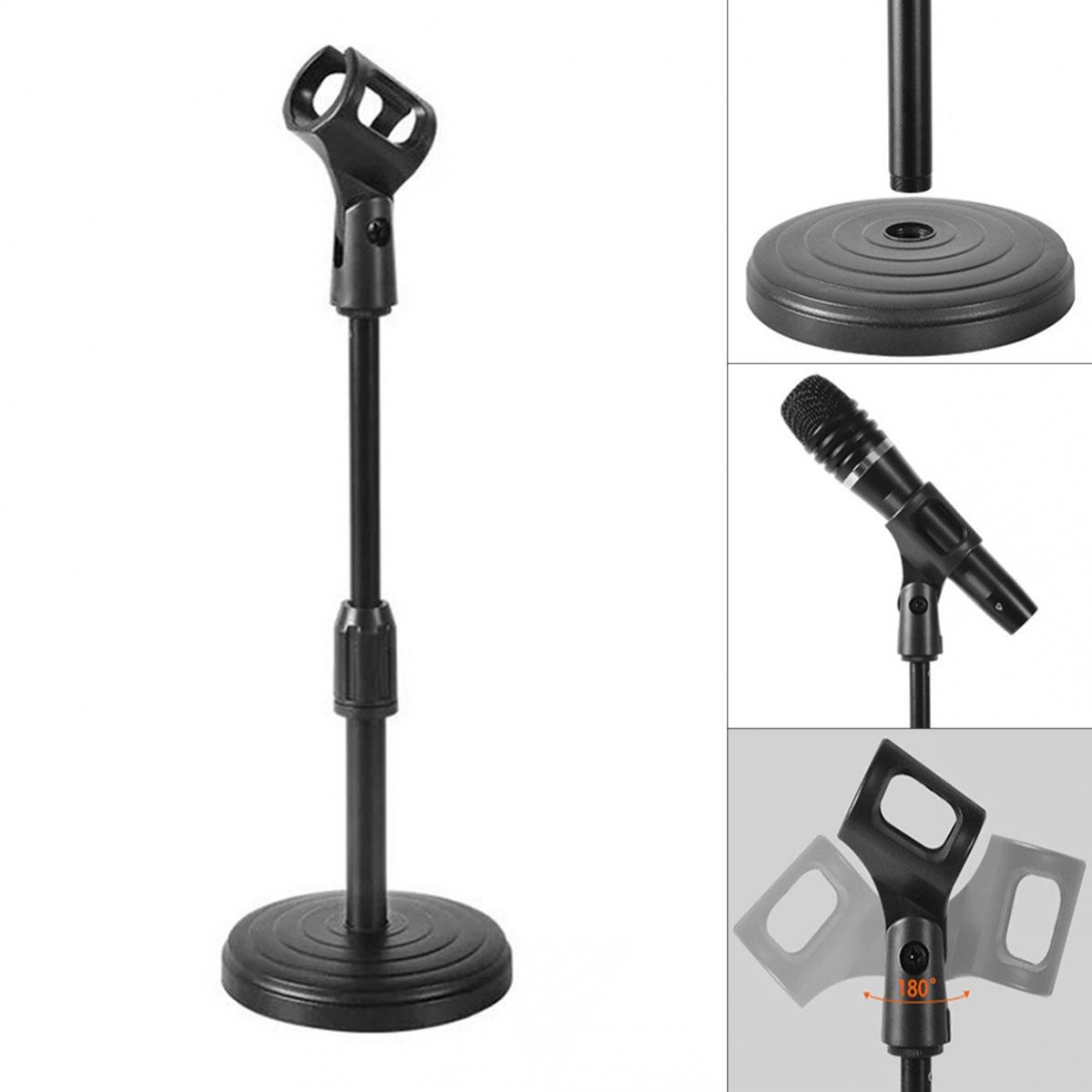 Flexibele Desktop Tripod Folding Mic Stands Verstelbare Hoek Disc Microfoon Mount Houder Stand Bracket Microfoon Clip Klem