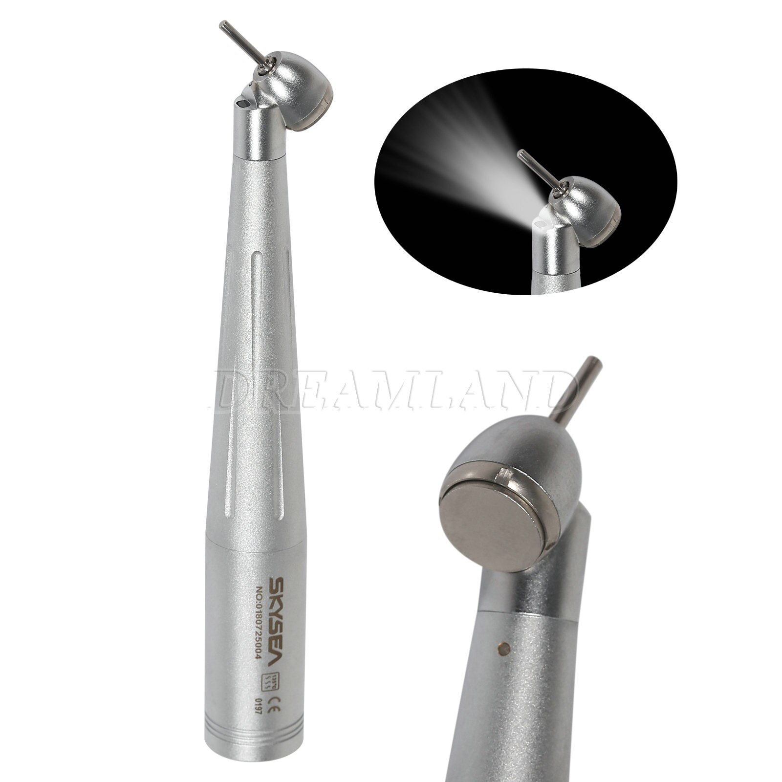Dental Fiber Optic LED Turbine High Speed Push Button Handpiece Standard/Big/Mini Head & 6/4/2Hole Quick Coupler