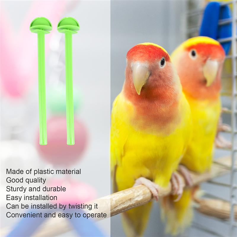 Soportes para loros de pie de aves, accesorios para jaulas de pájaros, 10 Uds.