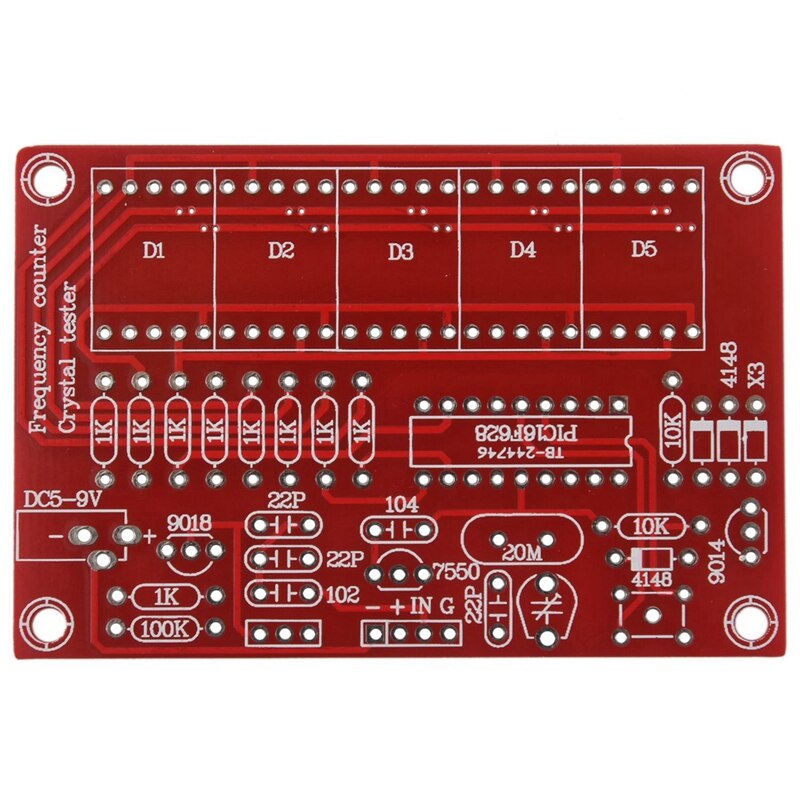 DIY Kits 1Hz-50MHz Crystal Oscillator Frequency Counter Meter with DIY DT830B Digital Multimeters Kit