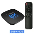 Transpeed Android 13 TV Box ATV Dual Wifi With TV Apps 8K Video BT5.0+ RK3528 4K 3D Voice Media Player Set Top Box: black / EU Plug