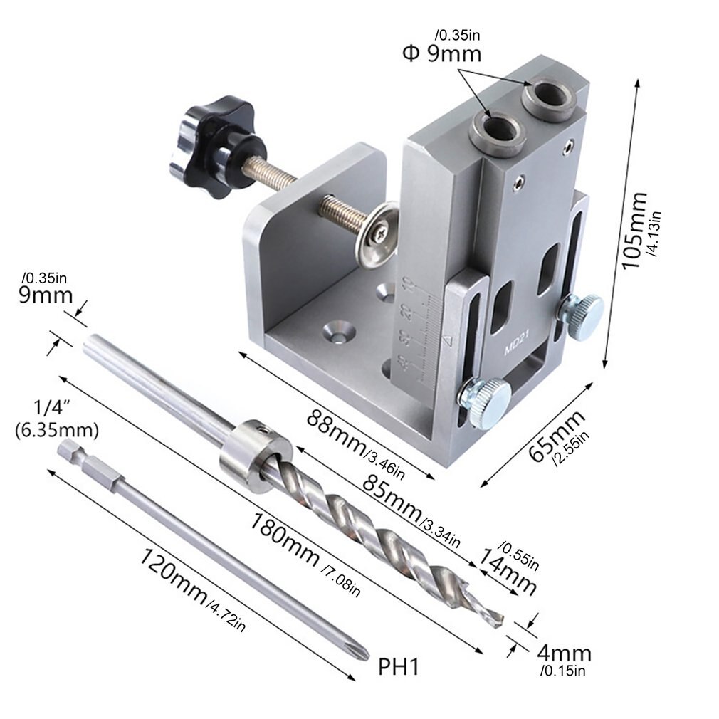 Wood Drill Guide Locator SelfCentering Drilling Puncher Doweling Hole