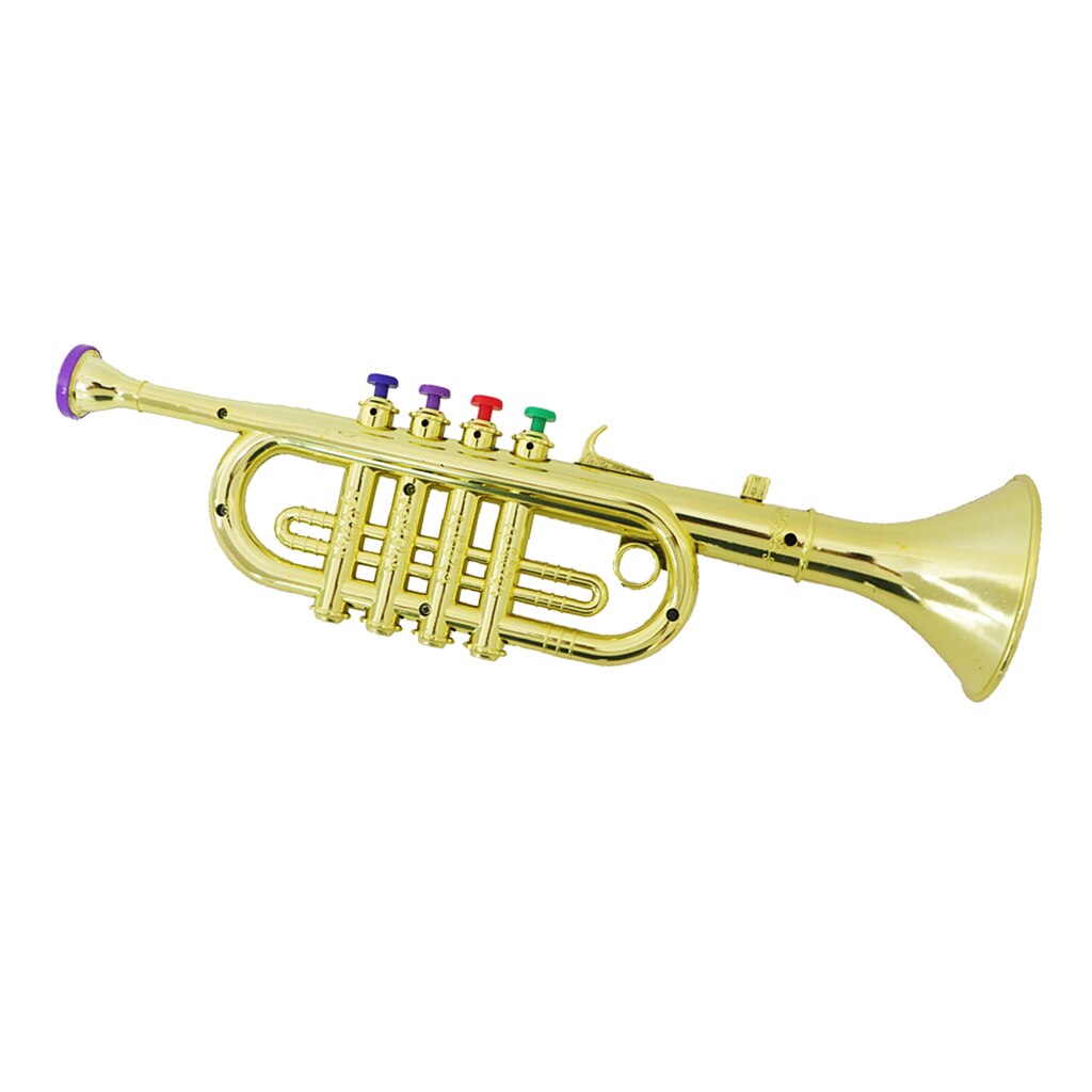 Plastic Trumpet with 3 Colored Keys for Kids Early Developmental Toy: Default Title