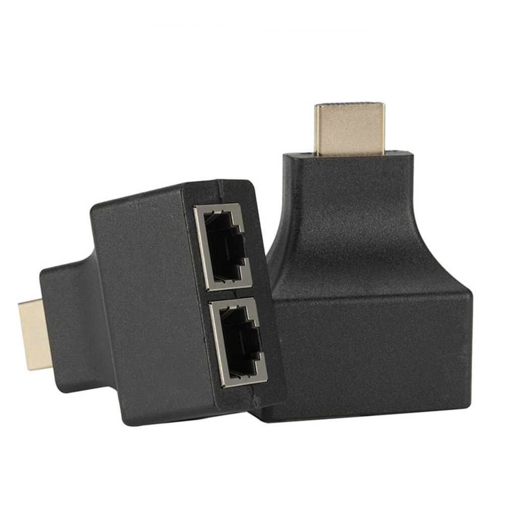 30 meter hdmi forlænger til dual  rj45 over cat 5e/6 netværk ethernet 4k adapter  hd 1080p hdmi over  rj45