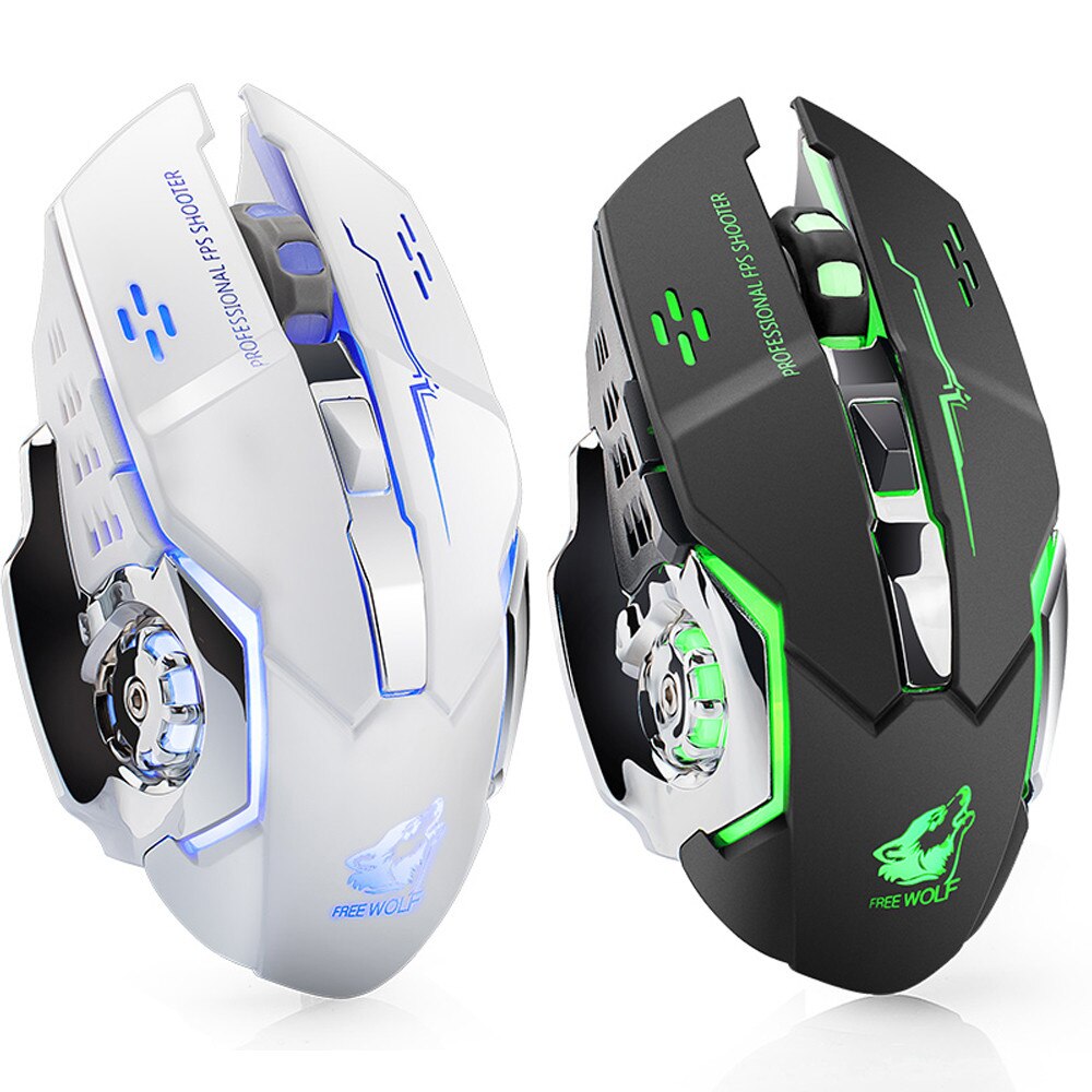 Rechargeable X8 Wireless Silent Led Backlit Usb Optical Ergonomic Gaming Mouse Ergonomic Bothhanded Special For Gaming#10