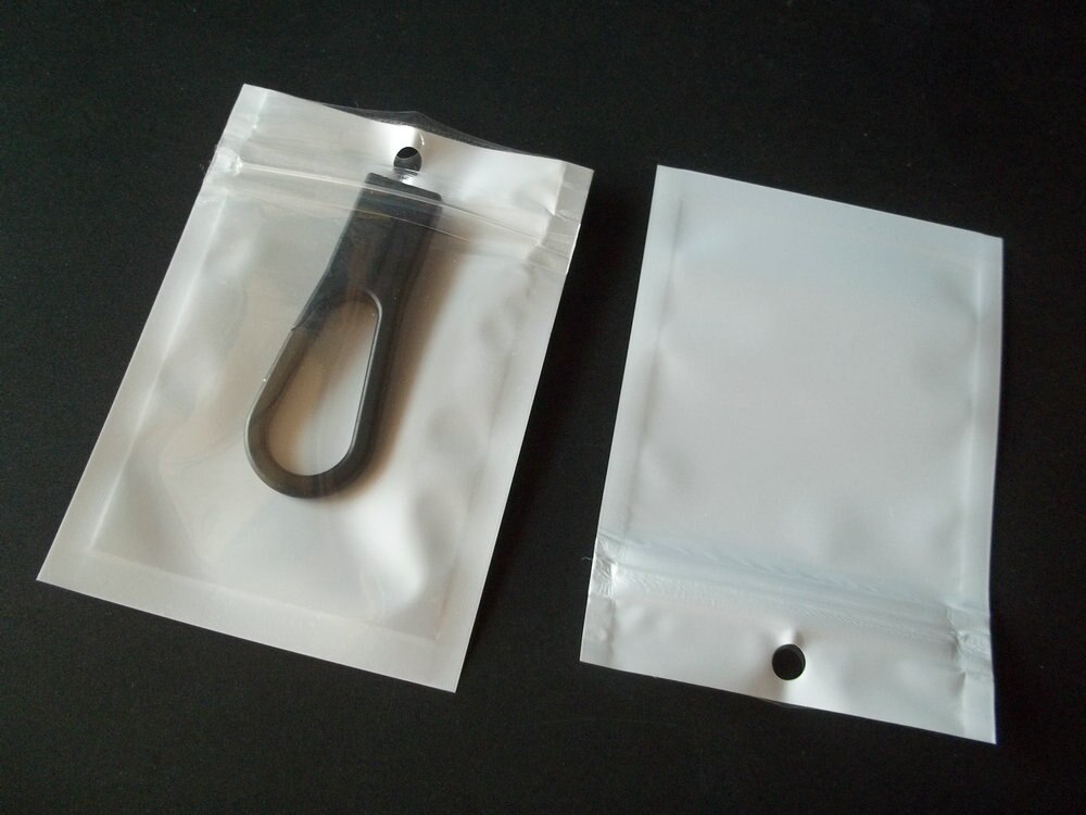 500pcs/Lot 6*10cm clear/white Pearl retail packing plastic bag pack package bag poly opp pe packaging bag