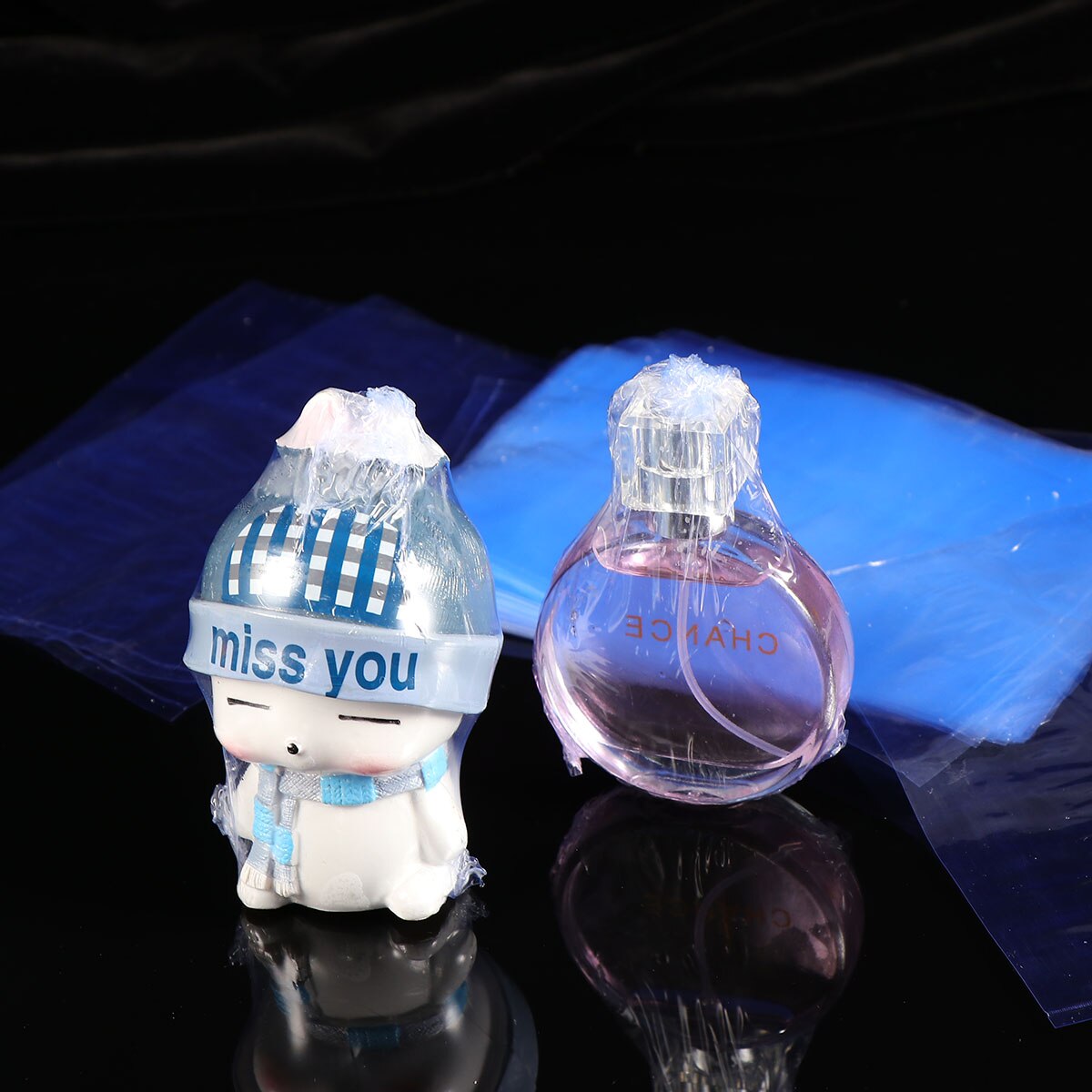 100 sztuk PVC folia termokurczliwa torby robić mydła butelki bomby robić kąpieli opakowanie prezent kosze (10x15cm)