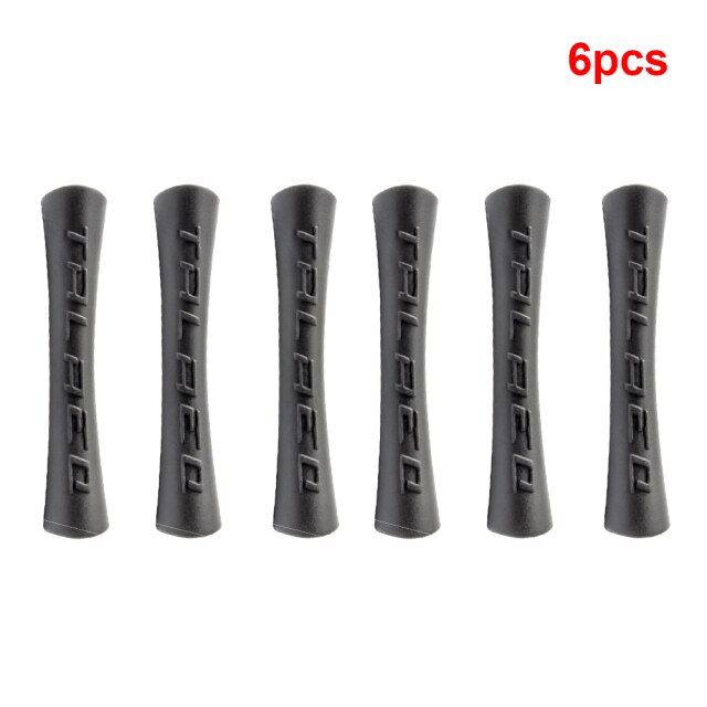 6/8pcs Bicycle Brake Shift Cable Guard Anti-Friction Bike Frame Protector Tubes Protective Cover: 6pcs black