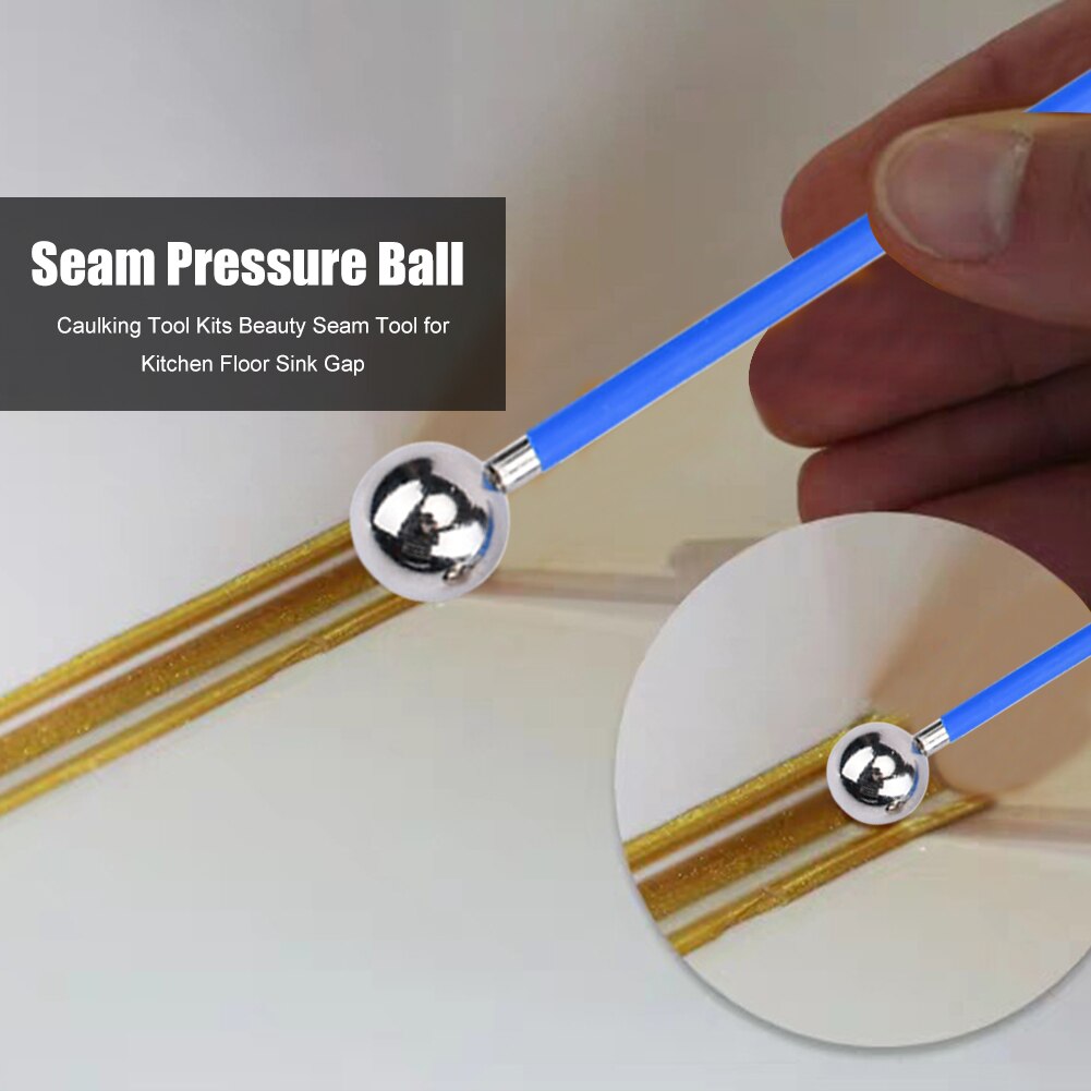 4pcs Floor Tile Grout Construction Tools Double Steel Pressed Ball Ceramic Floor Grout Glue Gap Tool Repairing Stick