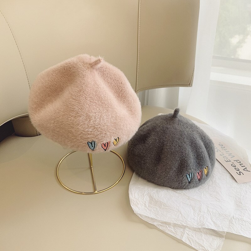 Boina de lana para niño y niña, gorros de lana para niño y niña, accesorios de ropa de de 52cm