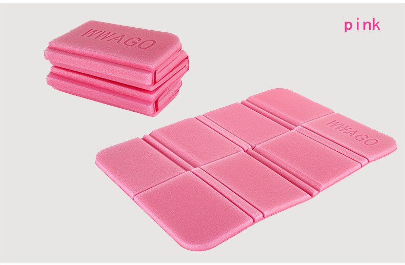 Draagbare Camping Wandelen Picknick Kussen Seat Pad Outdoor Opvouwbare Camping Vochtwerende Kussen Matras Waterdicht Seat Pad: Roze