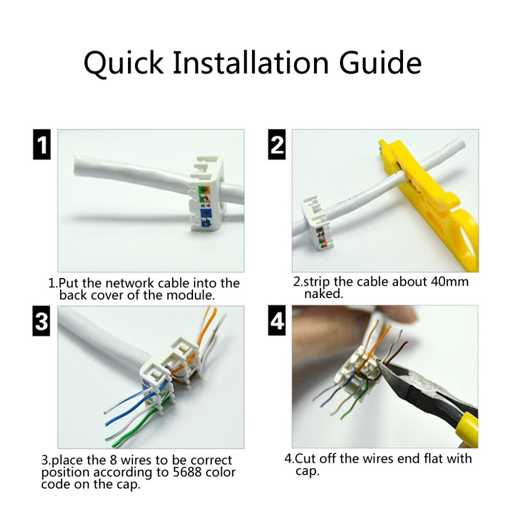 1Pc RJ45 Keystone Cat6 Cat6A Shielded FTP Zinc Alloy Module Keystone Jack Network Connector Adapter