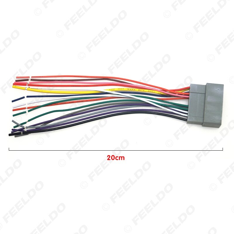 FEELDO Car Audio Radio Wire Harness Plug Cable For Chrysler Dodge Jeep Install Aftermarket Stereo Wire Adatper #FD3145