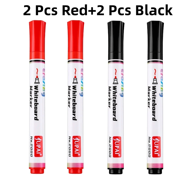 4 stks/set Uitwisbare Magnetische Whiteboard Marker Pen Schoolbord Marker Krijt Glas Keramiek Kantoor School Art Marker Briefpapier: Light Grey