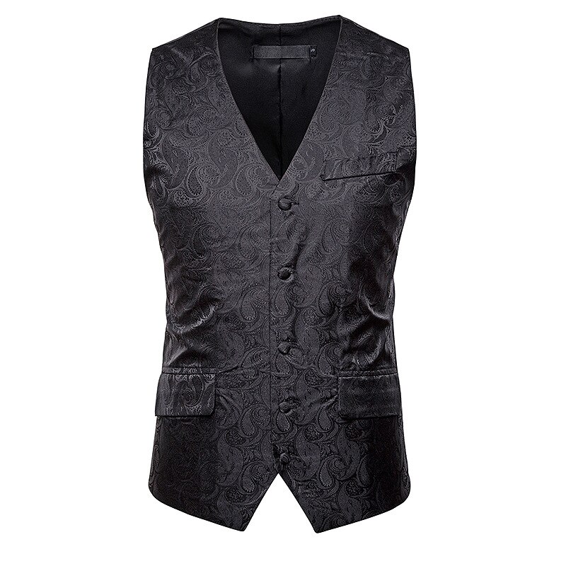 Mannen Pak Vest Brand Paisley Wasitcoat Mannen Slim Fit Vest Business Bruiloft Heren Vest Chalecos Para Hombre xxl