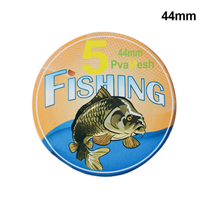 5M PVA Löslich PVA Gittergewebe Nachfüllung Karpfen Angeln Zubringer Angeln Lockt Nachfüllung Haar Anlage Haken Köder 25/37/44mm PVA Tasche Angeln Zubehör: 44MM