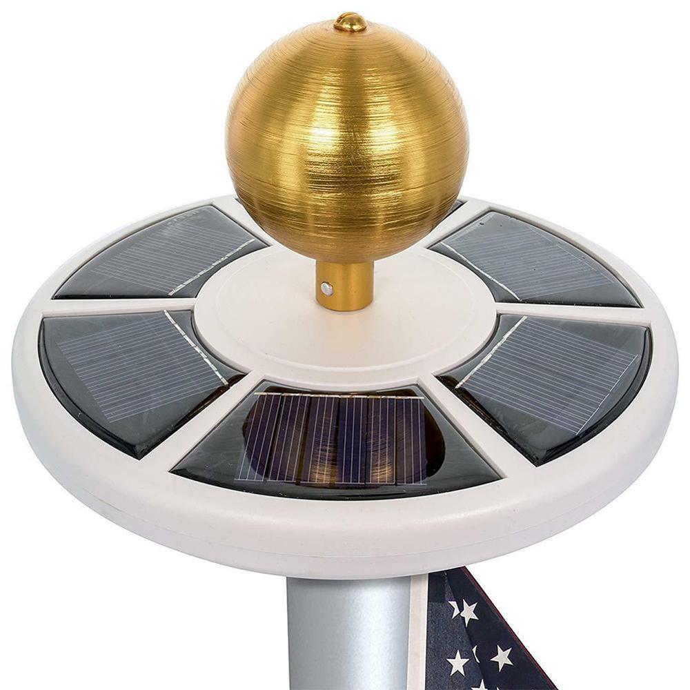 111 LED Solar Flag Pole Lights IP55 Waterproof Flagpole Downlight Tent Light Emergency Lamp For Roadside Courtyard Camping