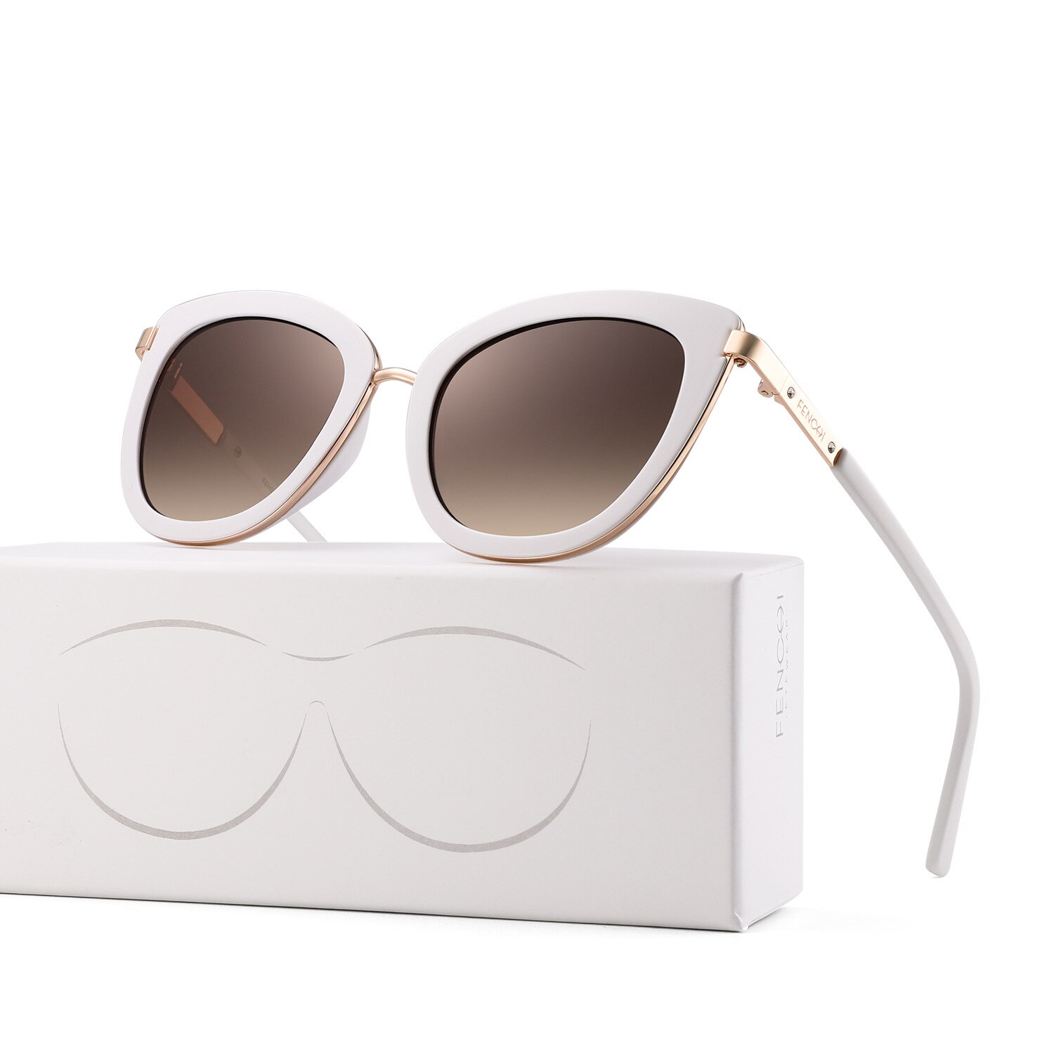 Evove cat eye zonnebril dames witte zonnebril voor dames merk strass cat eye zonnebrillen