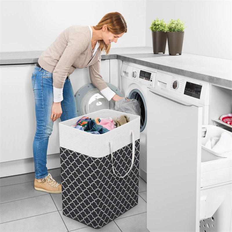 Cesta para ropa sucia, cubo de almacenamiento de juguetes de gran capacidad, cesta para la colada, almacenamiento de ropa plegable para organizador de baño