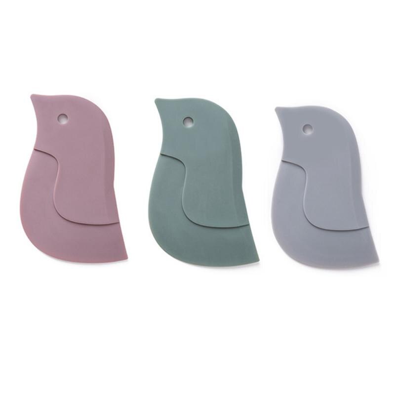 Cartoon Shaped Multifunction Squeegee Scraper Scraping Oil Spatula Plate Scraper Kitchen Baking Cleaning Tools